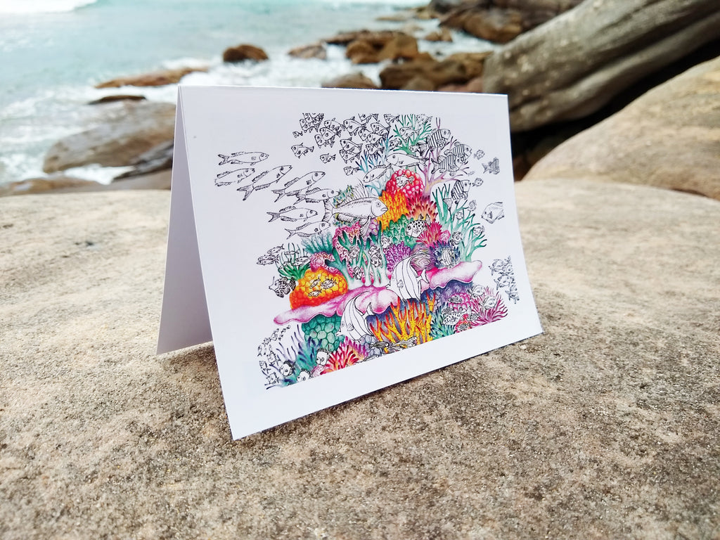 Coral Vibes (greeting card)